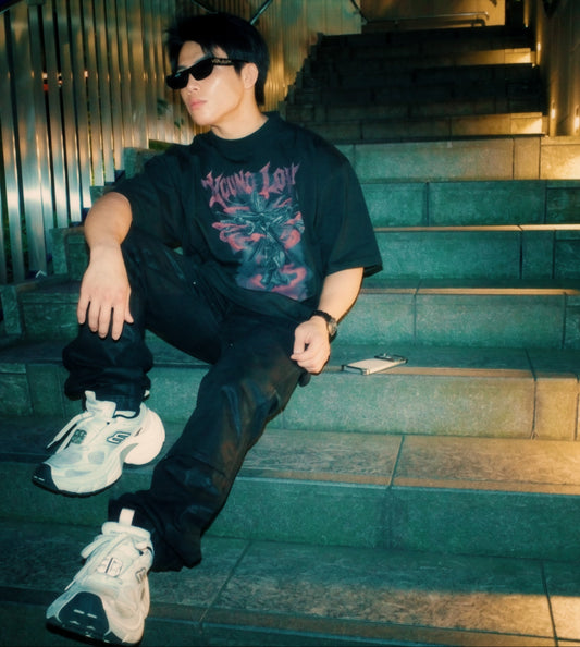 【応援Tシャツ】RYOKKE DRAWコラボ　ビッグシルエット　＜BLACK＞