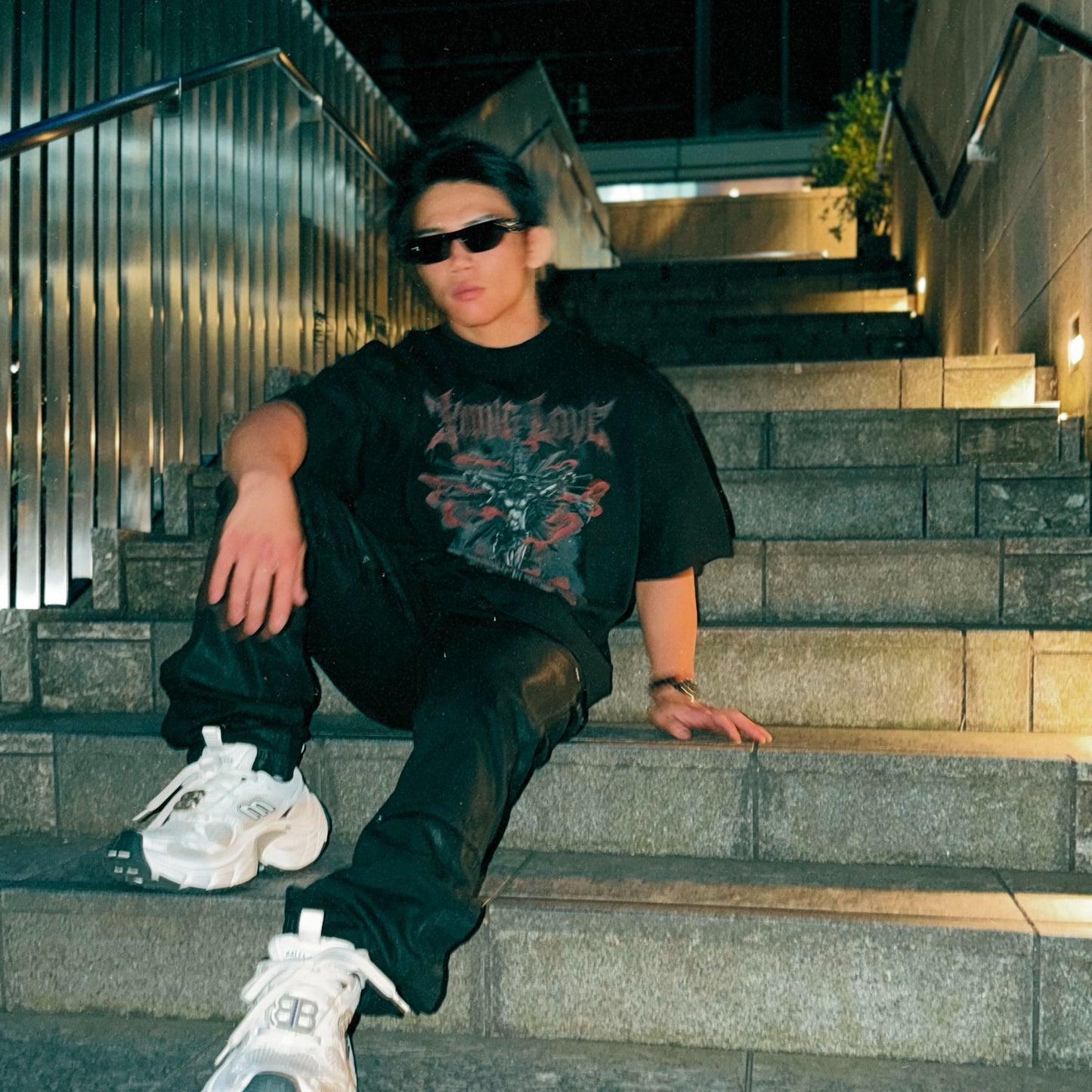 【応援Tシャツ】RYOKKE DRAWコラボ　ビッグシルエット　＜BLACK＞